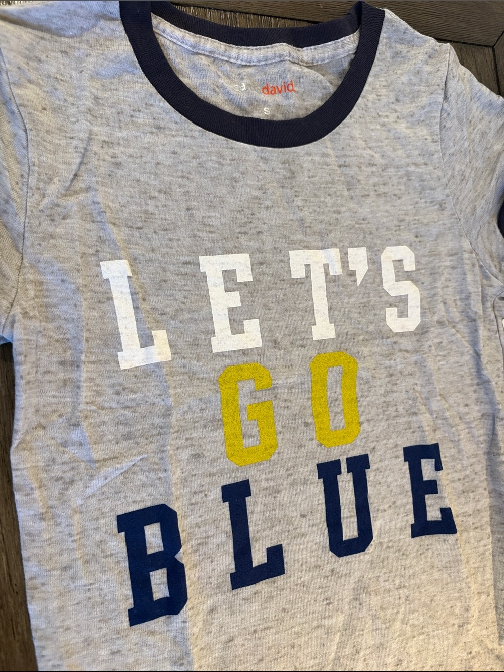 NWT [camp david] Michigan Wolverines NCAA Go Blue Short Cap Sleeve Tee Women’s S - Picture 4 of 10